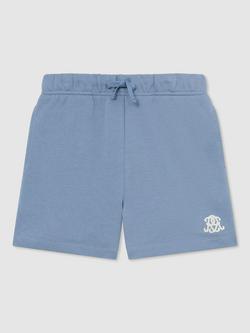 Reiss Kids' Levin Cotton Jogger Shorts, Airforce Blue, Airforce Blue