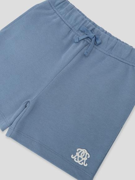 Reiss Kids' Levin Cotton Jogger Shorts, Airforce Blue - view 2, Airforce Blue