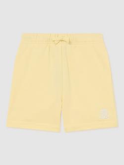Reiss Kids' Levin Cotton Jogger Shorts, Yellow, Yellow
