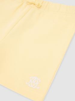 Reiss Kids' Levin Cotton Jogger Shorts, Yellow - view 2, Yellow