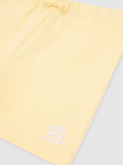 Reiss Kids' Levin Cotton Jogger Shorts, Yellow - view 2, Yellow