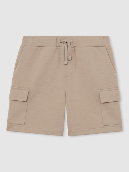 Reiss Kids' Oliver Cargo Shorts, Stone, Stone