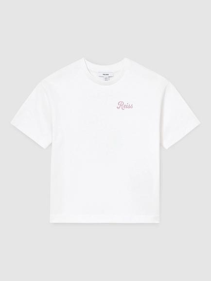 Reiss Kids' Ice Lolly-Print T-Shirt, Optic White, Optic White