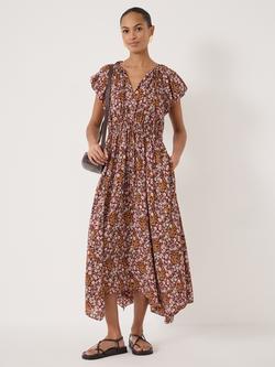 HUSH Zuri Sunset Floral Midi Dress, Multi, Multi