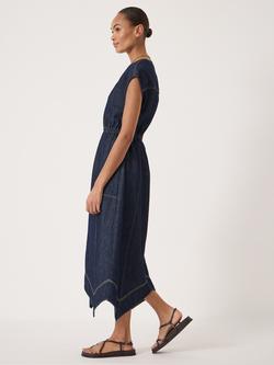 HUSH Klara Hanky Hem Denim Dress, Blue Rinse Wash - view 2, Blue Rinse Wash