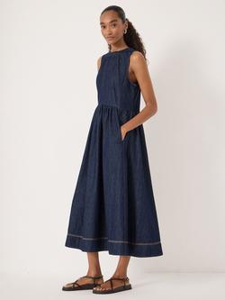 HUSH Marlowe Denim Midi Dress, Blue Rinse Wash - view 2, Blue Rinse Wash