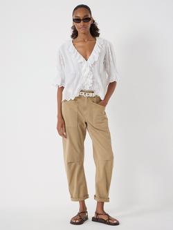HUSH Cordi Barrel Leg Trousers - view 2, Stone Brown