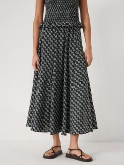 HUSH Mavi Midi Skirt, Blue/Multi, Blue/Multi