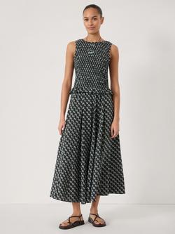 HUSH Mavi Midi Skirt, Blue/Multi - view 2, Blue/Multi