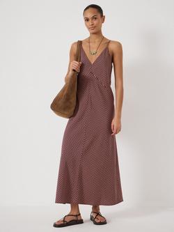 HUSH Air Flow Stripe Maxi Dress containing LENZING™ ECOVERO™ Viscose, Purple, Purple