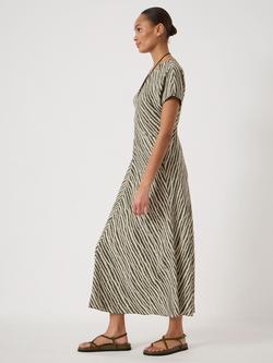 HUSH Grace Air Flow Blurred Lines Maxi Dress containing LENZING™ ECOVERO™ Viscose, Green - view 2, Green