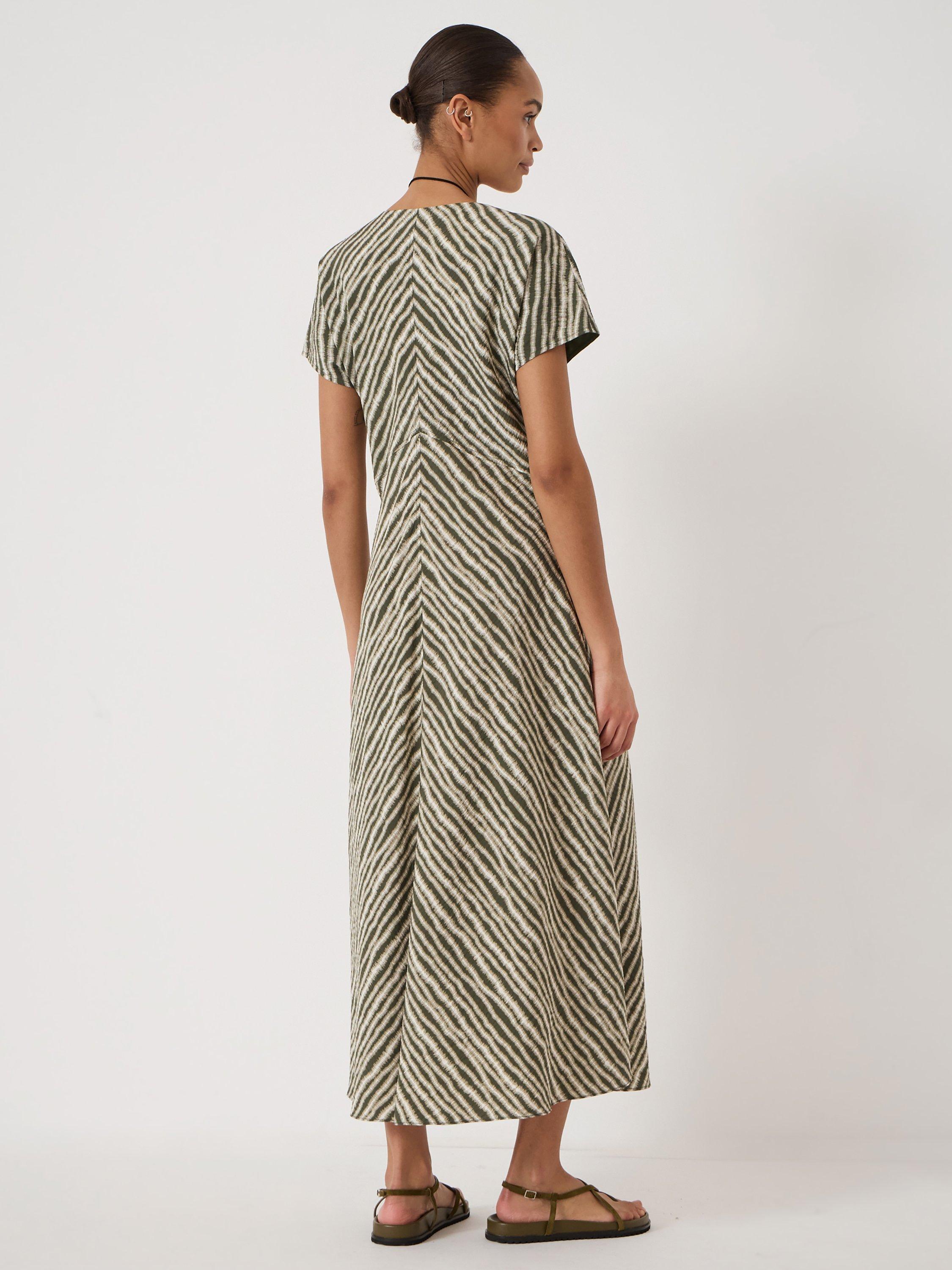chinese dress ladies Linda Midi Dress - Blue Stripe main image 1
