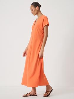 HUSH Grace V-Neck Air Flora Maxi Dress containing LENZING™ ECOVERO™ Viscose, Bright Orange - view 2, Bright Orange