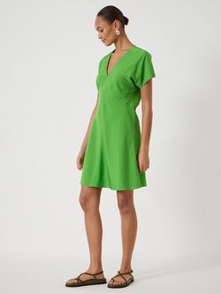 HUSH Grace A-Line Mini Dress containing LENZING™ ECOVERO™ Viscose, Lime Green - view 2, Lime Green