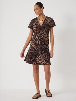 HUSH Grace A-Line Mini Dress containing LENZING™ ECOVERO™ Viscose, Soft Leopard, Soft Leopard
