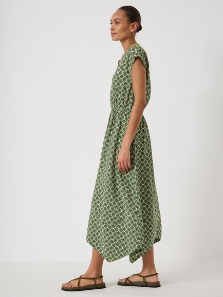 HUSH Klara Seashell Air Flow Maxi Dress containing LENZING™ ECOVERO™ Viscose, Green - view 2, Green