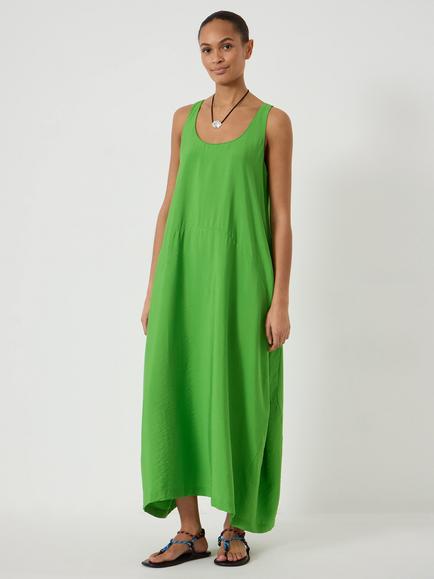 HUSH Liddie Air Flow Barrel Tank Dress containing LENZING™ ECOVERO™ Viscose, Bright Green, Bright Green