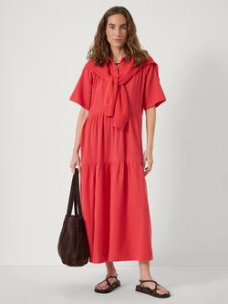 HUSH Maeve Cotton Shirt Dress, Watermelon Red