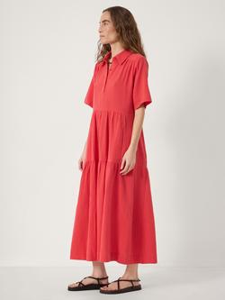 HUSH Maeve Cotton Shirt Dress - view 2, Watermelon Red