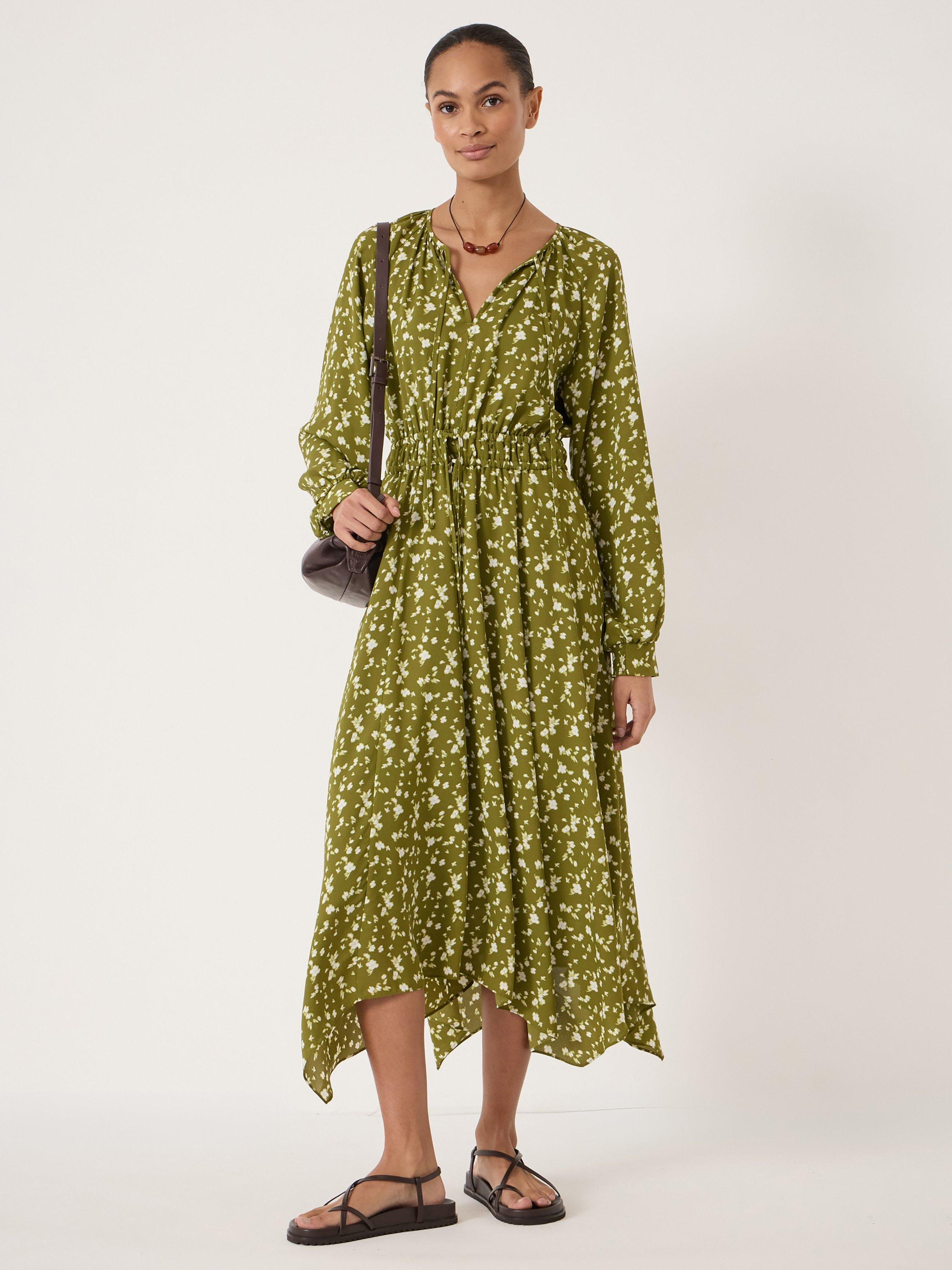 HUSH Odelia Floral Chiffon Dress, Green
