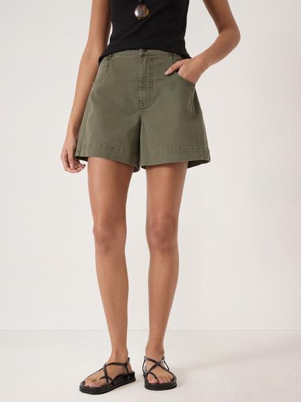 HUSH Bryce A-Line Shorts, Sage Green, Sage Green