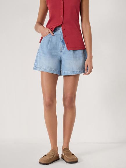 HUSH Larissa Denim Shorts, Light Blue Authentic
