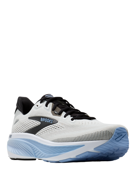 Brooks Ghost Men's Sports Shoes, Wht/Blk/Open Air - view 2, Wht/Blk/Open Air