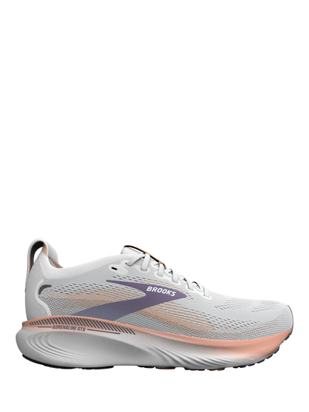 Brooks Adrenaline GTS Women's Sports Shoes, Oyster/Peach/Grape, Oyster/Peach/Grape