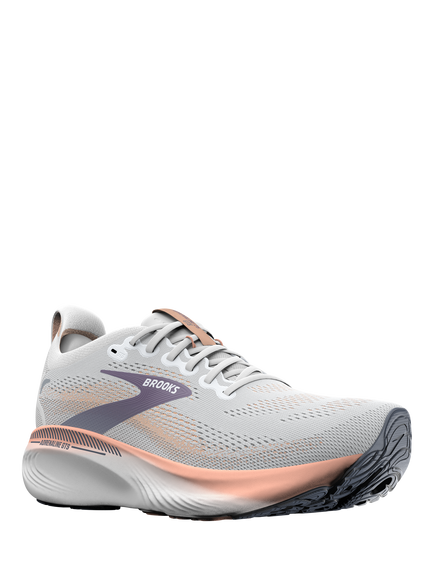 Brooks Adrenaline GTS Women's Sports Shoes, Oyster/Peach/Grape - view 2, Oyster/Peach/Grape