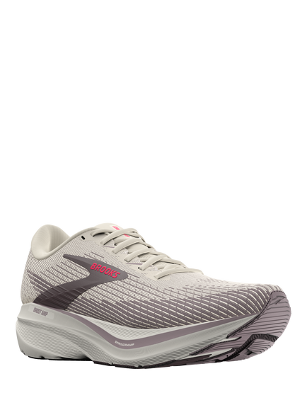 Brooks Ghost AMP Women's Sports Shoes, Arctic Wolf/Dv/Pnk - view 2, Arctic Wolf/Dv/Pnk