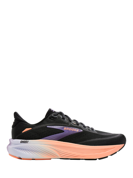 Brooks Ghost Women's Sports Shoes, Blk/Mld Grap/Peach, Blk/Mld Grap/Peach