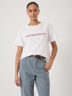 HUSH Horticouture Cotton Graphic T-Shirt, White, White