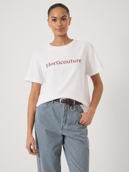 HUSH Horticouture Cotton Graphic T-Shirt, White, White