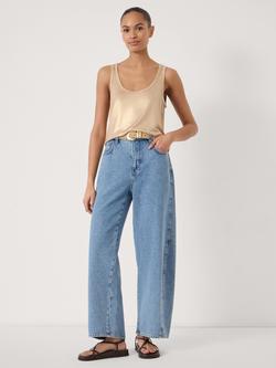 HUSH Metallic Slub Vest, Gold - view 2, Gold