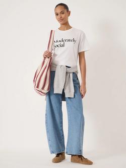 HUSH Moderately Social Graphic T-Shirt, White, White