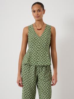 HUSH Sybil Seashell Godet Top containing LENZING™ ECOVERO™ Viscose, Seashell Green, Seashell Green