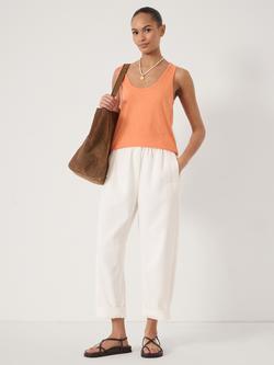 HUSH Cotton Slub Tank Top, Dusty Orange - view 2, Dusty Orange