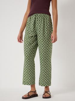 HUSH Air Flow Ankle Grazer Trousers containing LENZING™ ECOVERO™ Viscose, Seashell Green, Seashell Green