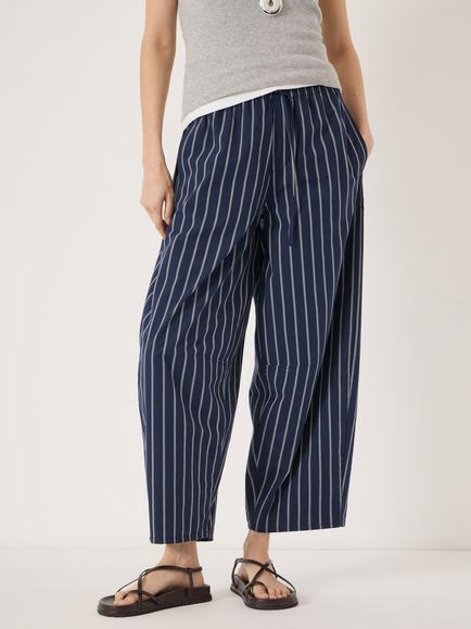 HUSH Juno Striped Trousers, Midnight Navy, Midnight Navy
