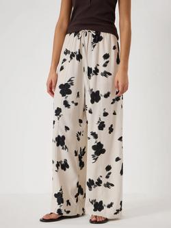 HUSH Petunia Wide Leg Trousers containing LENZING™ ECOVERO™ Viscose, White