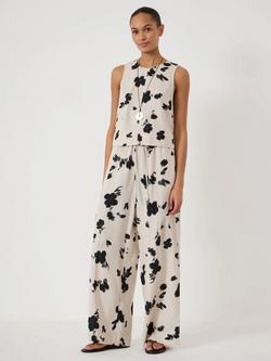 HUSH Petunia Wide Leg Trousers containing LENZING™ ECOVERO™ Viscose - view 2, White