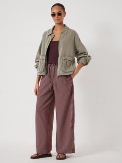 HUSH Petunia Trousers, Burgundy - view 2, Burgundy