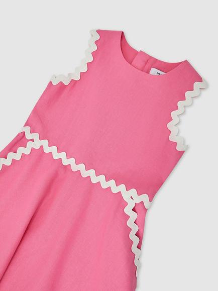 Reiss Kids' Blake Sleeveless Mini Dress, Pink - view 2, Pink
