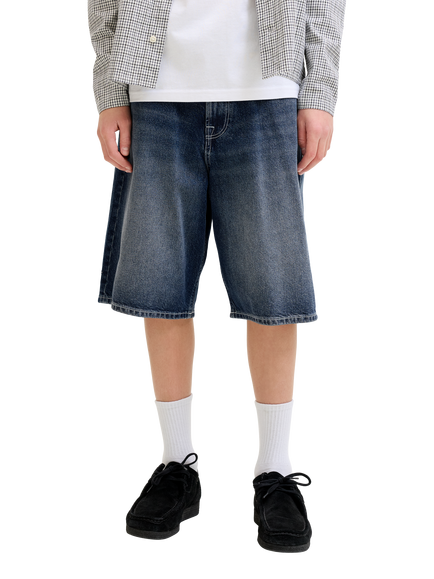 Jack & Jones Kids' Long Denim Shorts, Blue - view 2, Blue Denim