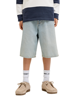Jack & Jones Kids' Long Denim Shorts, Light Blue - view 2, Light Blue Denim