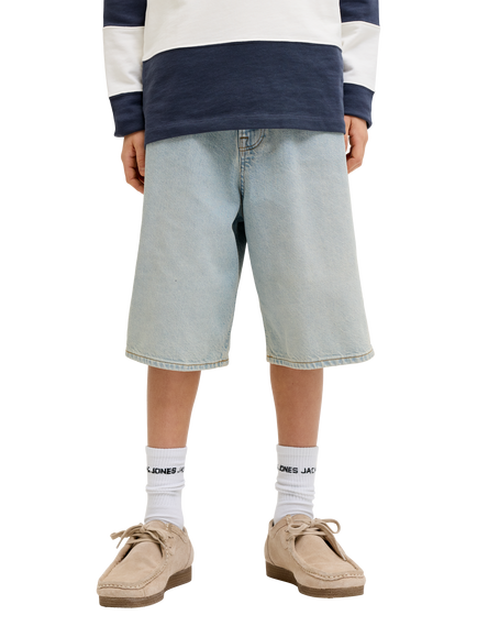 Jack & Jones Kids' Long Denim Shorts, Light Blue - view 2, Light Blue Denim