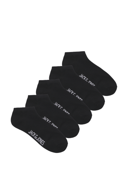 Jack & Jones Kids' Trainer Socks, Pack of 5, Black, Black