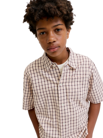 Jack & Jones Kids' Savona Shirt, White Checks - view 2, White Checks