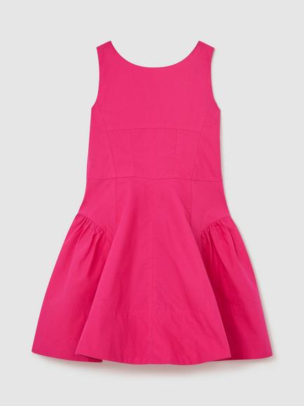 Reiss Kids' Irena Flared Sleeveless Dress, Pink, Pink
