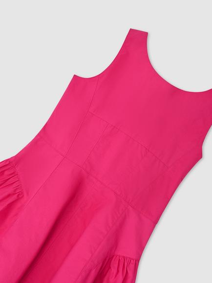 Reiss Kids' Irena Flared Sleeveless Dress, Pink - view 2, Pink